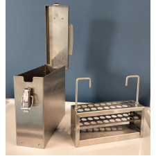 Контейнер портативний для пробірок зі штативом 20 місць із нержавіючої сталі