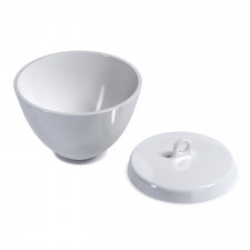 Тигель лабораторний порцеляновий низький з кришкою 5 мл №2 (D=25 mm, H=21 mm)