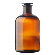 Бутель для реагентів (вузьке горло, темне скло) 250 мл з притертою пробкою (Чехія) (2002/Н/250)