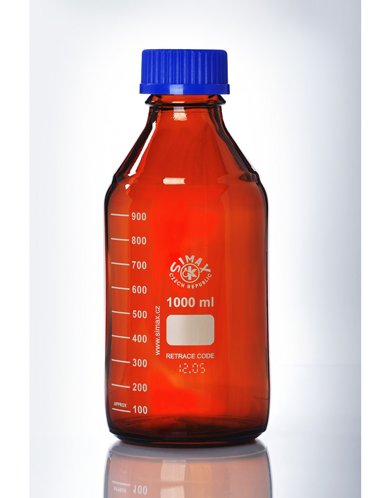 Бутыль для реагентов темное стекло с винтовой крышкой и градуировкой 10000 мл ТС (SIMAX) (2070/H/10000)