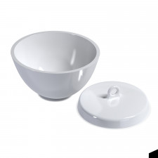 Тигель лабораторний порцеляновий низький з кришкою 30 мл (D=51 mm, H=30 mm)