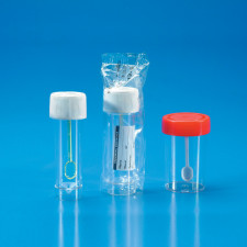 Контейнер для биологических проб с закручивающейся крышкой и ложечкой Kartell ПС 30 мл 25х92 мм стерильный