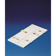 Лоток для предметных стекол поливинилхлорид Kartell 40 мест 190х660х8 мм