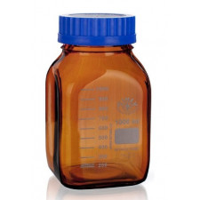 Бутель лабораторний темне скло з гвинтовою кришкою (широке горло) 500 мл (2080/H/500) SIMAX