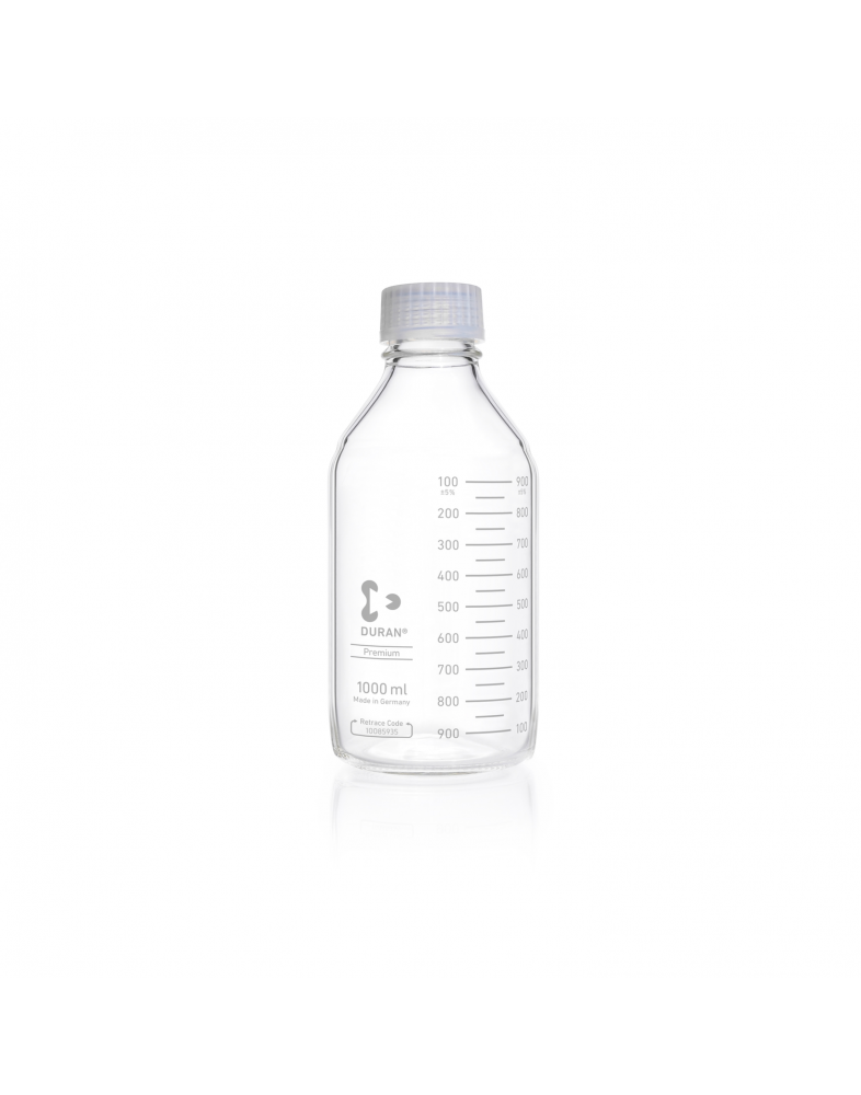Бутыль для реагентов с крышкой и градуировкой Premium 1000 мл GL 45 DURAN