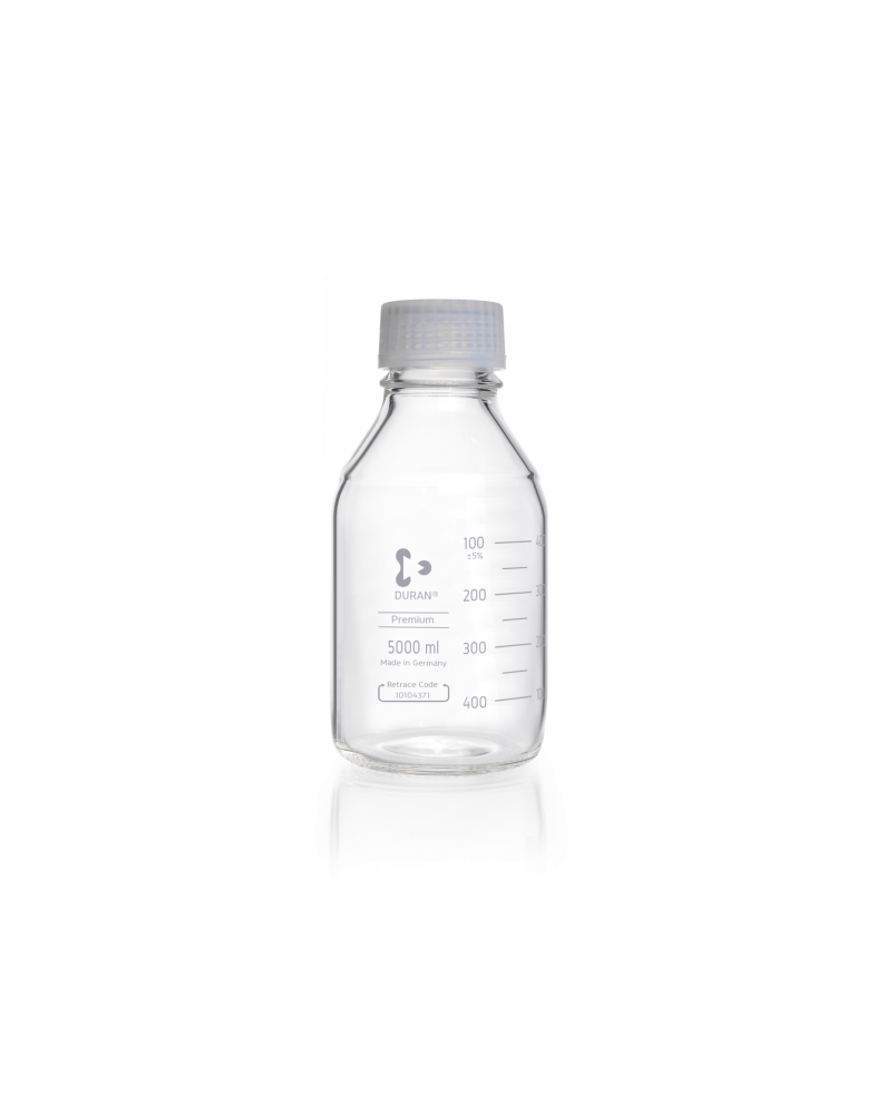 Бутыль для реагентов с крышкой и градуировкой Premium 500 мл GL 45 DURAN