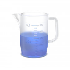 Кружка з ручкою і градуюванням полипропиленовая 1000 мл