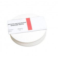 Фільтри лабораторні обеззолені 55 мм червона стрічка 50 шт /уп