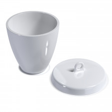 Тигель лабораторний фарфоровий високий з кришкою 15 мл (D=32 мм, h=34 мм)